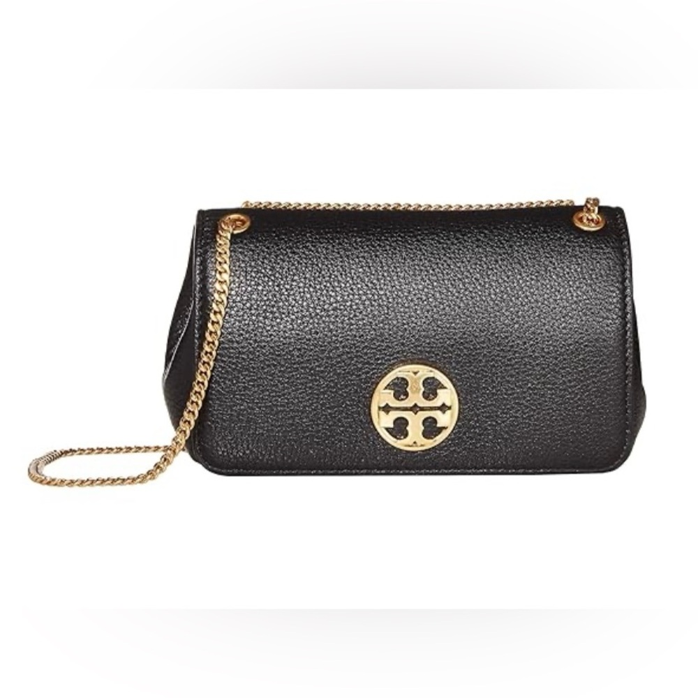 Tory Burch black leather Chelsea evening mini bag